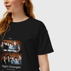 Женская футболка хлопок Oversize One direction Night Changes - фото 2