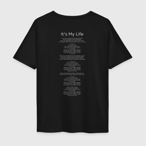 Мужская футболка хлопок Oversize Bon Jovi It's My Life, цвет черный - фото 2