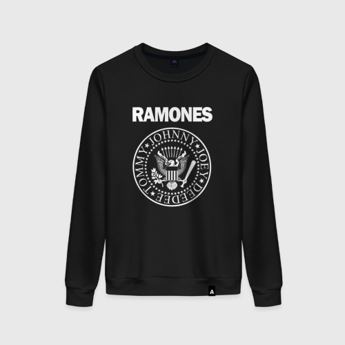 Женский свитшот хлопок Ramones Blitzkrieg Bop, цвет черный