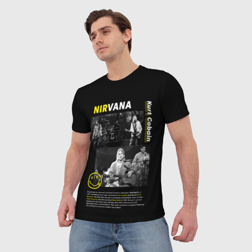 Мужская футболка 3D Nirvana bio, цвет 3D печать - фото 3