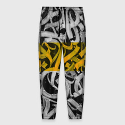 Мужские брюки 3D Yellow Callicraphic
