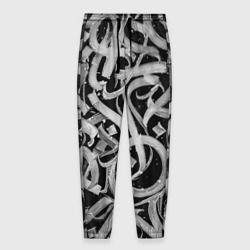 Мужские брюки 3D Черно-белая каллиграфия
