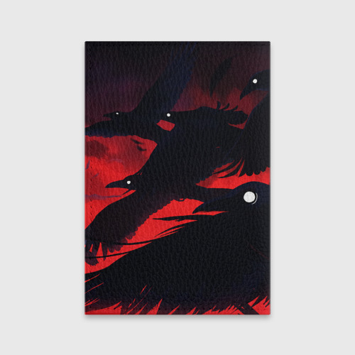 Обложка для паспорта матовая кожа Пикирующие вороны, цвет голубой - фото 2