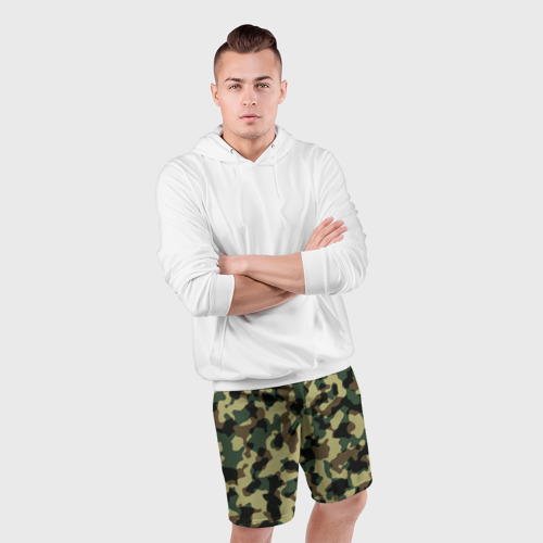 Мужские шорты спортивные с принтом Военный камуфляж, фото #4