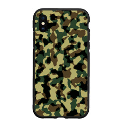 Чехол для iPhone XS Max матовый Военный камуфляж