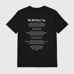 Мужская футболка хлопок Queen We Will Rock You текст песни
