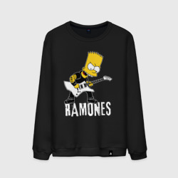 Мужской свитшот хлопок Ramones Барт Симпсон рокер