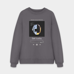 Мужской свитшот oversize без начеса хлопок Daft Punk Get Lucky