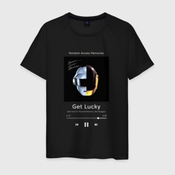 Daft Punk Get Lucky – Мужская футболка хлопок с принтом купить со скидкой в -20%