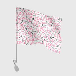 Флаг для автомобиля Сладкая жизнь в розовом цвете candy chocolate 