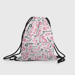 Рюкзак-мешок 3D Сладкая жизнь в розовом цвете candy chocolate 