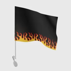 Флаг для автомобиля Горящее пламя