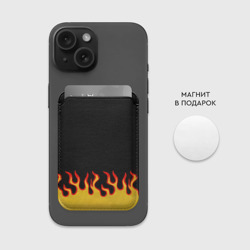 Картхолдер Magsafe магнитный Горящее пламя - фото 2