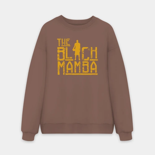 Мужской свитшот oversize без начеса хлопок The black mamba