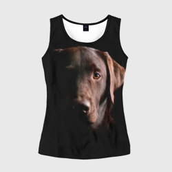 Женская майка 3D Шоколадный лабрадор