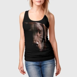 Женская майка 3D Шоколадный лабрадор - фото 2