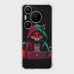 Чехол для Huawei Pura 70 Pro Лис за ноутбуком от нейросети