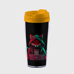 Термокружка-непроливайка Лис за ноутбуком от нейросети