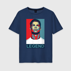 Женская футболка хлопок Oversize Ronaldo legend