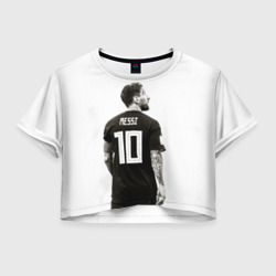 Женская футболка Crop-top 3D 10 Leo Messi