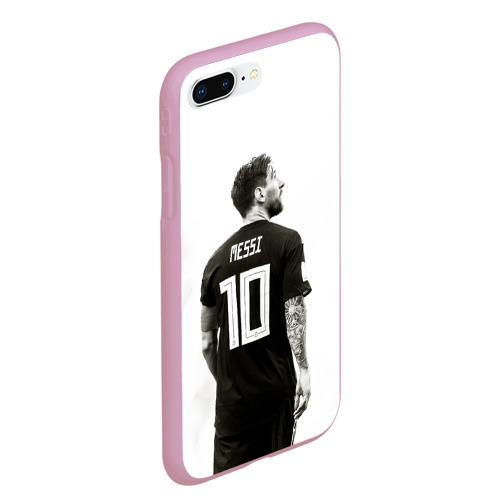 Чехол для iPhone 7Plus/8 Plus матовый 10 Leo Messi, цвет розовый - фото 3