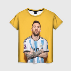 Женская футболка 3D Lionel Messi 10