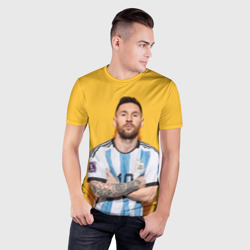 Мужская футболка 3D Slim Lionel Messi 10 - фото 2