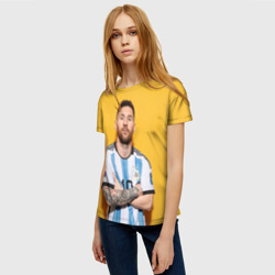 Женская футболка 3D Lionel Messi 10 - фото 2