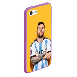 Чехол для iPhone 5/5S матовый Lionel Messi 10 - фото 2