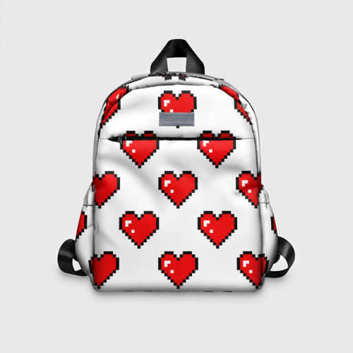 Детский рюкзак 3D Сердца в стиле пиксель-арт