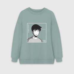 Женский свитшот oversize без начеса хлопок Охотник Сон Джин Ву недоумение