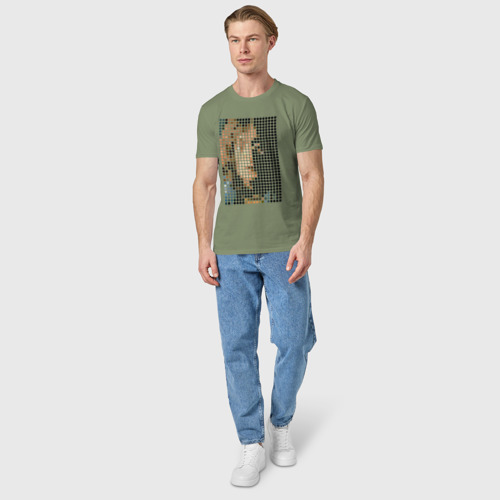 Мужская футболка хлопок с принтом Леннон точки, вид сбоку #3