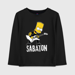 Детский лонгслив хлопок Sabaton Барт Симпсон рокер