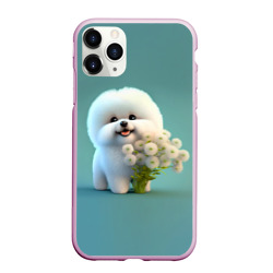 Чехол для iPhone 11 Pro Max матовый Белая собака милаха