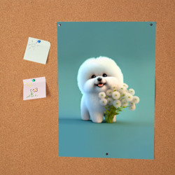 Постер Белая собака милаха - фото 2