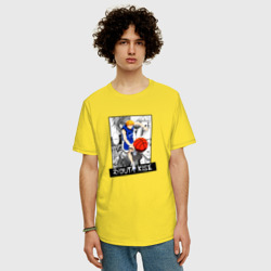 Мужская футболка хлопок Oversize Рёта Кисэ на фоне манги - фото 2