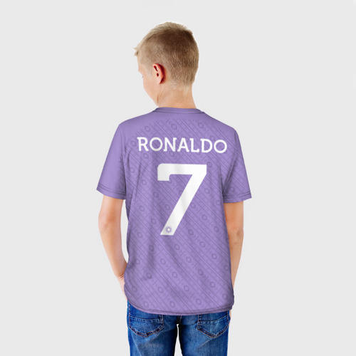 Детская футболка 3D Криштиану Роналду Аль Наср форма четвертая, цвет 3D печать - фото 4