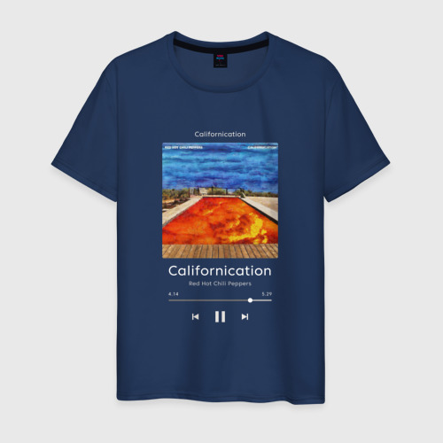 Мужская футболка из хлопка с принтом Red Hot Chili Peppers Californication, вид спереди №1