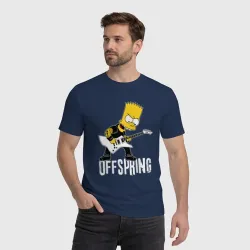 Мужская футболка хлопок Offspring Барт Симпсон рокер - фото 2