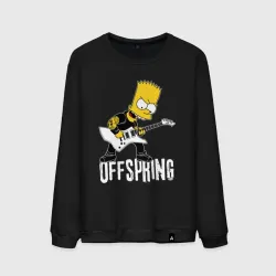 Мужской свитшот хлопок Offspring Барт Симпсон рокер