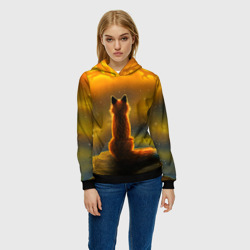 Женская толстовка 3D Лиса духи предков - фото 2