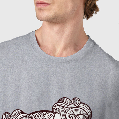 Мужская футболка хлопок с принтом Близнецы знак зодиака, фото #4