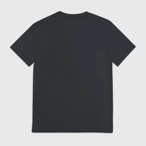 Мужская футболка 3D с принтом Разбудили - медведь, вид сзади #1