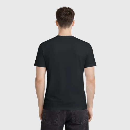 Мужская футболка 3D с принтом Разбудили - медведь, вид сзади #2