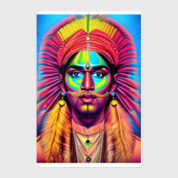 Магнитный плакат 2Х3 Индеец в стиле поп-арт
