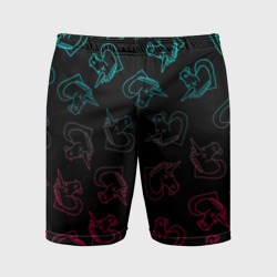 Мужские шорты спортивные Neon Unicorn