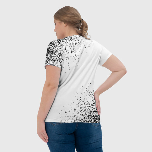 Женская футболка 3D с принтом Девушка бейсболист - определение, вид сзади #2