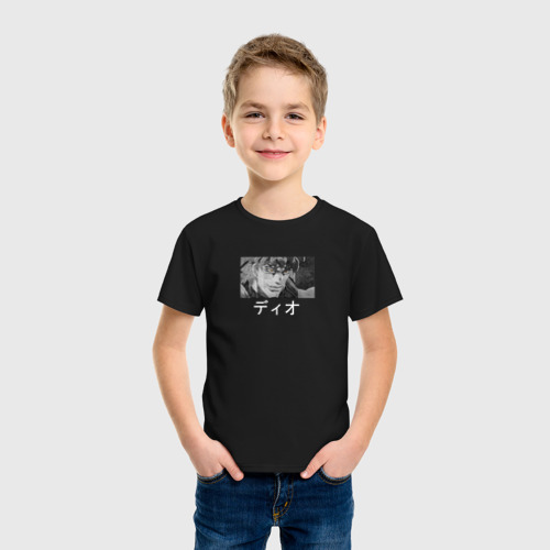 Детская футболка хлопок с принтом Дио Брандо, фото на моделе #1