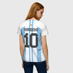 Женская футболка 3D Марадона форма сборной Аргентины - фото 2
