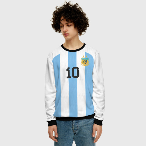 Мужской свитшот 3D Марадона форма сборной Аргентины, цвет черный - фото 3
